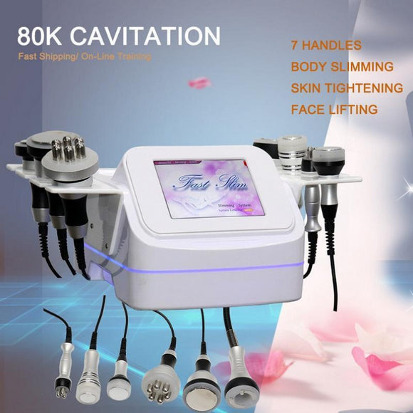 80K Cavitation Machine Ultrasonic Slimming Fat Burning Cellulite Removal Vacuum Rf Cavi Lipo Body Contouring Device For Sale