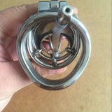 75mm Length Stainless Steel Super Small Male Chastity Device with Catheter and Anti-off Version 2.75 quot Short Cock Cage for BDSM