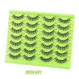 Handmade Reusable Fluffy False Eyelashes Wispy Soft Thick Natural Mink Lashes Extensions Full Strip Lash Messy Crisscross