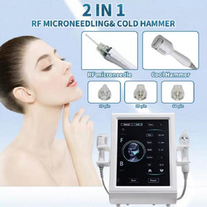 2 In 1 Gold Fractional Rf Microneedle Cold Hammer Facial Machine Microneedling Radiofrequency For Skin Rejuvenation Face Lifting Tighening Removal Stretch Marks2