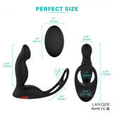 Anal Toys USB Rechargeable Male Prostate Massage with Ring Remote Control Anal Vibrator Silicon Sex Toy for Men