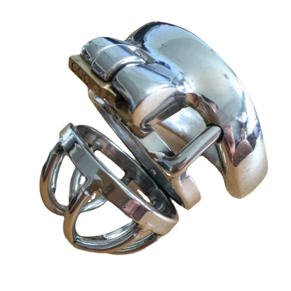 2023 Latest Design Stainless Steel Male Chastity Device Adult Cage with Curve Cock Ring BDSM Sex Toys Bondage Belt