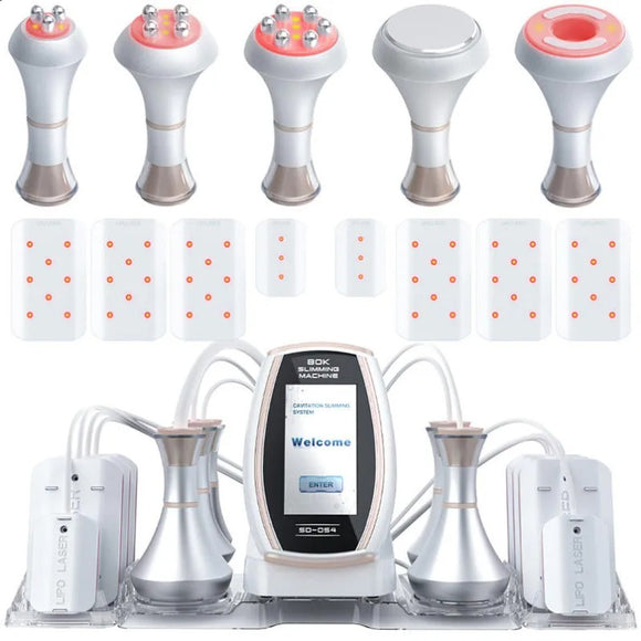 6 In 1 80K Slimming Machine Cavitation Vacuum System Laser RF Body Ultrasonic Liposuction Loss Weight Machine311