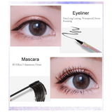 4D Fiber Lash Mascara Liquid Eyeliner Pencil kit Black Waterproof Makeup QIC starry sky Volume thick eyelash Long Lasting Eye liner293