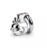 New Style Alloy Chastity Device Rabbit Metal Male Belt Cock Cage Penis Ring Locking Bondage Sex Toys Products for Men