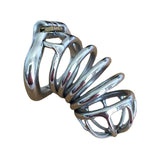 Latest Design Stainless Steel Male Chastity Device Adult Cock Cage with Curve Cock Ring Sex Toys