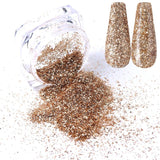 Nail Glitter 6pcs Rose Gold Colors Sandy Powder Shiny Luxury Sparkles Art Sequins Pigment Flakes Dust 3D Decorations275