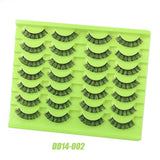 Handmade Reusable Fluffy False Eyelashes Wispy Soft Thick Natural Mink Lashes Extensions Full Strip Lash Messy Crisscross