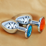 New Arrival Metal Anal Plug 3 Sizes Toys Butt Plug Sex Toy Crystal Jewel for Sale