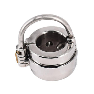 Mens Penis Ball Locking Chastity Device Male Spiked Ball Stretcher Stainless Steel Penis Bondage Metal Cock And Scrotum Rings