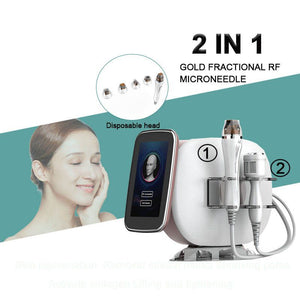 Gold RF Micro Needling Skin Care Beauty Machine Microneedling Reduce Wrinkle Tighten Skin Pores Removal RF Beauty Equipment266