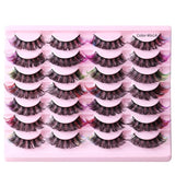 Thick Curled Colorful Eyelashes Soft Light Delicate Handmade Reusable Multilayer 3D Fake Lashes Natural Lash Extensions Makeup Accessory For Eyes