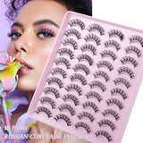 Russian Curly Eyelashes Thick Naturally Soft Delicate Hand Made Reusable Multilayer 3D Curled Fake Lashes Extensions Beauty Supply