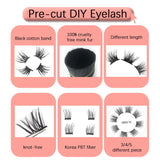 DIY Eyelash Extension Segmented Eyelashes Individual Lash Pre-cut Segment Silk 3D Lashes Make Up266