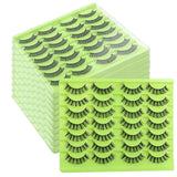 Handmade Reusable Fluffy False Eyelashes Wispy Soft Thick Natural Mink Lashes Extensions Full Strip Lash Messy Crisscross