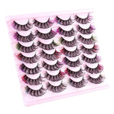 Thick Curled Colorful Eyelashes Soft Light Delicate Handmade Reusable Multilayer 3D Fake Lashes Natural Lash Extensions Makeup Accessory For Eyes