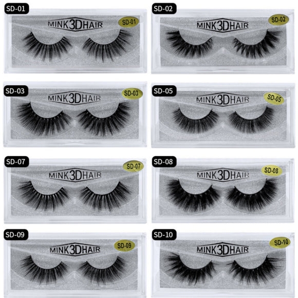 Custom False Lashes Packaging Mink Fur 3d Mink EyeLashes Eyelash Messy Extension206