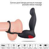 Anal Toys USB Rechargeable Male Prostate Massage with Ring Remote Control Anal Vibrator Silicon Sex Toy for Men