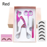 4Pcs/lot Rose Gold Eye Lashes Stainless Steel Makeup Set Curler Eyebrow Tweezers Scissors False Eyelash Applicator KITS233