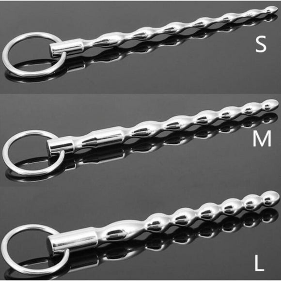 Chastity Devices 3 Sizes Male Fetish Sex Toy Penis Plug Urethral Sound Chastity Dilator Stimulating Stainless Steel Penis Masturbation Adult Product