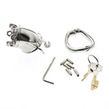 Stainless Steel Chastity Cage with Arc-shaped Cock Ring BDSM Toys Bondage Fetish