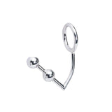 Adult Chastity Belts Toys Anal Hook Double Balls Penis Ring 2 Kinds Size Stainless Steel Bondage Gay Sm Game Tail Plug