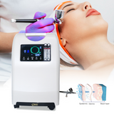 Microdermabrasion Professional LED Beauty Skin Rejuvenation Oxygen Jet Portable Hyperbaric Oxygen Therapy Hair Oxgen Facial Machine with Dome