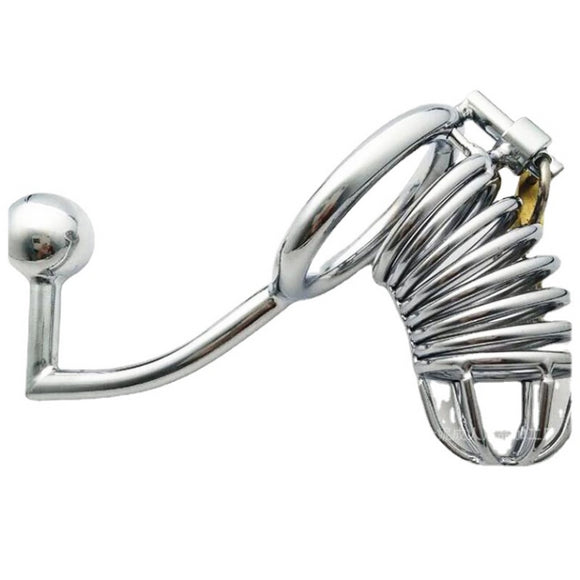 Male Chastity Device Bondage Penis Cage Stainless Steel Lockable Cock Ring Dildo Cage Sex Toys129