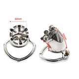 Stainless Steel Chastity Cage with Arc-shaped Cock Ring BDSM Toys Bondage Fetish