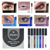 DNM Colored Mascaras 6Pcs Set Mascara Waterproof Colorful Eyelashes Charming Long lasting Cruelty Free Vegan Volume for Color Eyelash Eye Makeup Blue Purple277