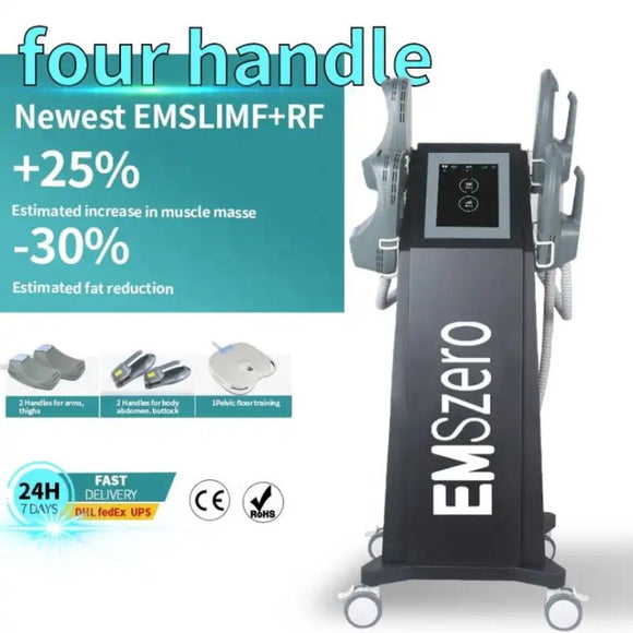 Emslim Machine 4 Handles RF HIEMT Muscle Sculpting Fat Reduce Body Shaping Machine Manufacturer EMS Slimming Machine