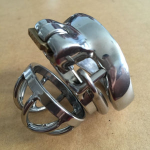 Latest Design Chastity Devices Stainless Steel Male Chastity Device Adult Cock Cage with Curve Ring Bdsm Sex Toys Bondage Belt