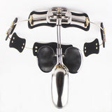 Male Chastity Belt Sex Toys Men Cock Cage Stainless Steel Chastity Pants Lock Adjustment Penis Sleeve