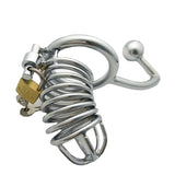 Male Chastity Device Bondage Penis Cage Stainless Steel Lockable Cock Ring Dildo Cage Sex Toys129