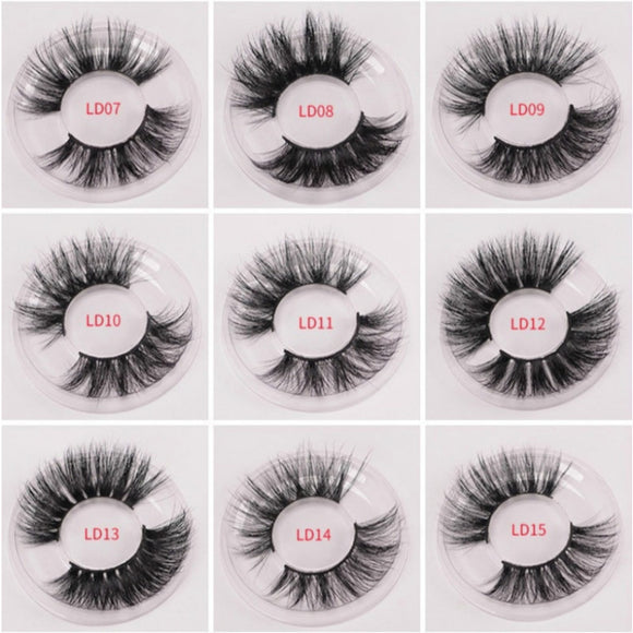 100% 25mm Lashes 3D False Eyelashes Crisscross Natural Fake Makeup Mink Extension Eyelash203