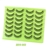 Handmade Reusable Fluffy False Eyelashes Wispy Soft Thick Natural Mink Lashes Extensions Full Strip Lash Messy Crisscross