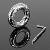 2023 New Cockrings Stainless Steel Scrotum Ring Metal Locking Cock Ring Ball Stretchers for Men Stretcher Testicular Restraint