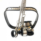 Chastity Devices Stainless Steel Bondage Chain Neck Collar Handcuffs Fetter Wrist Ankle Cuffs Waistbelt Adults BDSM Sex Toy