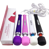 Hot Selling 10 Speed Magic Wand Massager with Hitachi Head Av Vibrator Handheld Colors Box