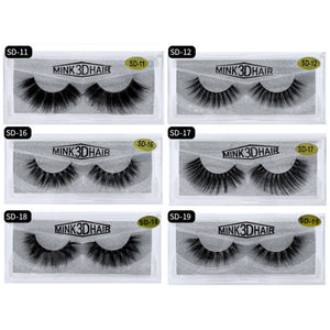 Custom False Lashes Mink Fur 3d Mink EyeLashes Eyelash Messy Extension203