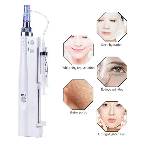 Automatic Waterlight Microneedle Mesotherapy Meso Gun Portable Acuum Skin Lift Rejuvenation Beauty Machine