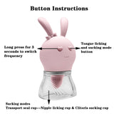 Rabbit Oral Licking Tongue Vibrator Vaginal Eggs Sex Toys For Woman Nipple Sucking G.Spot Clitoral Stimulator Body Massager