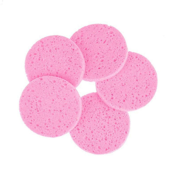 Sponges Applicators Cotton 5Pcs Compress Puff Cellulose Facial Sponge Cleansing Exfoliator Soft Face Wash Pad Cleanup Skin Care Makeup To158