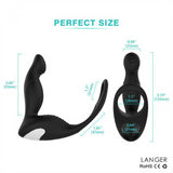 Anal Toys USB Rechargeable Male Prostate Massage with Ring Remote Control Anal Vibrator Silicon Sex Toy for Men