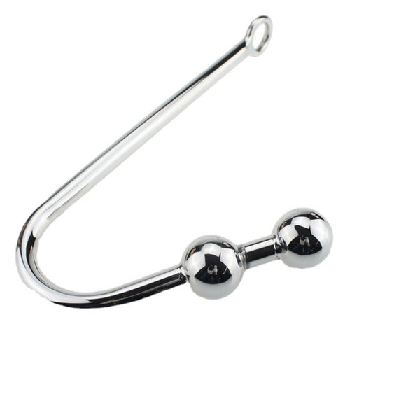 2023 Stainless Steel Double Ball Anal Hook for Adult Novelty Adult Metal Butt Plug Toys Sex Products