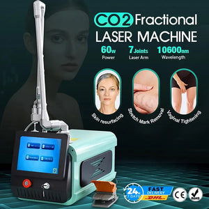 Portable CO2 Fractional Laser Machine Skin Rejuvenation Device Skin Renewing Wrinkle Removal Equipment