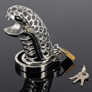 2023 Snake Chastity Devices 85mm Length Stainless Steel Men Cb Cock Cages for Bdsm