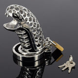 2023 Snake Chastity Devices 85mm Length Stainless Steel Men Cb Cock Cages for Bdsm