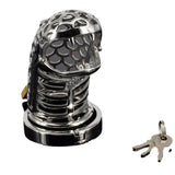 2023 Snake Chastity Devices 85mm Length Stainless Steel Men Cb Cock Cages for Bdsm