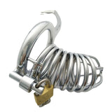 Male Chastity Device Bondage Penis Cage Stainless Steel Lockable Cock Ring Dildo Cage Sex Toys129